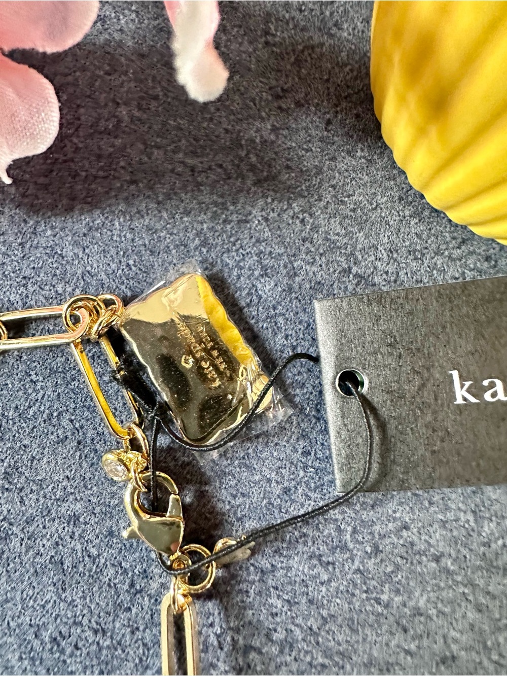 kate spade Gold-Tone Enamel Charm Bracelet with Green, White & Yellow Accents - Picture 6 of 7